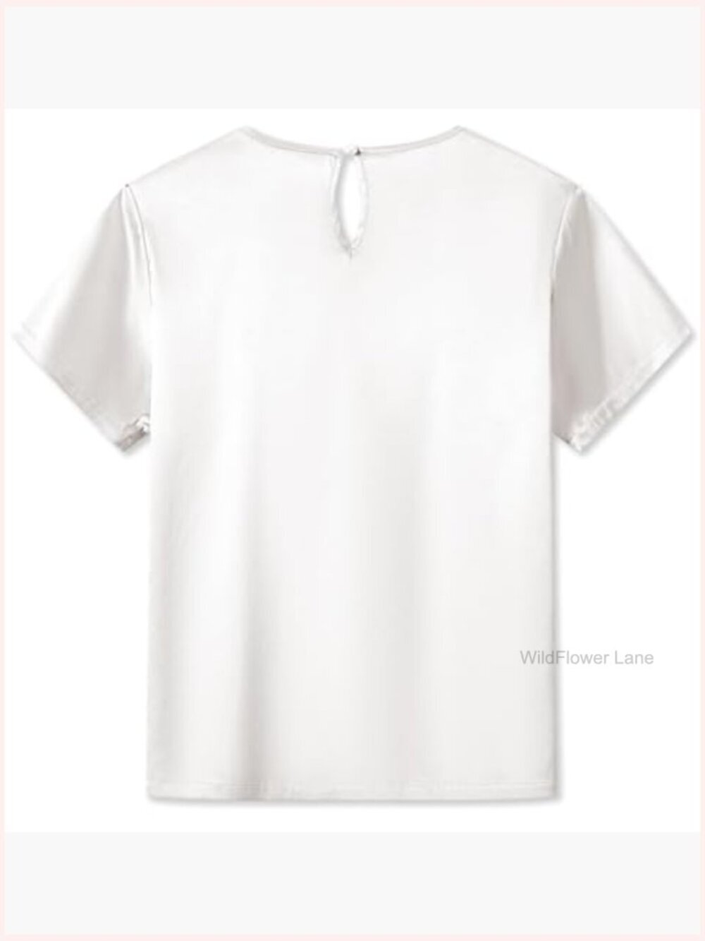 Silk Satin Crew Neck Blouse Short Sleeve Classic Fit Solid Casual T-Shirt Top - Picture 6 of 7